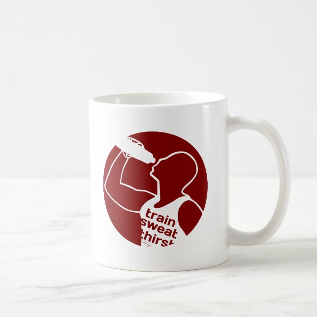 Caneca De Café TRAIN SWEAT THIRST red (Direita)