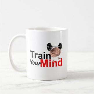 Caneca De Café Train Your Mind Motivational Brain Workout Design
