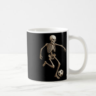 Caneca De Café Traje de Halloween Esqueleto Futebol Retro Engraça