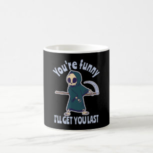 Caneca De Café Traje engraçado de Halloween do Ceifador Esqueleto