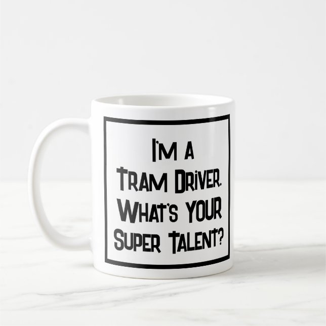 Caneca De Café Tram Driver Super Talento. Coffee Mug (Esquerda)