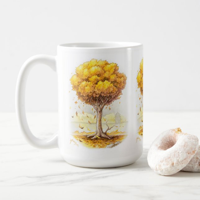 Caneca De Café Tranquilidade do ouro (Com Donut)