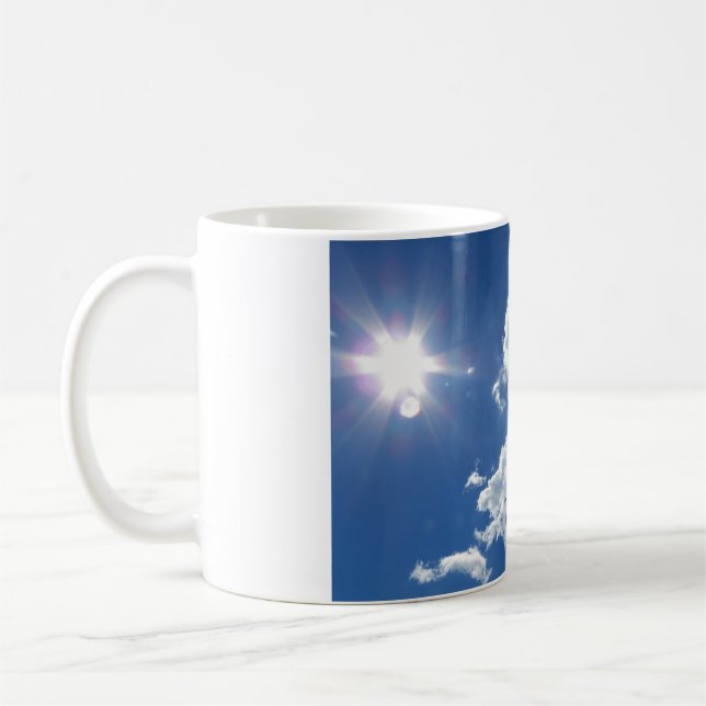 Caneca De Café Tranquilidade nuvens puffy Cama Sunburst (Esquerda)