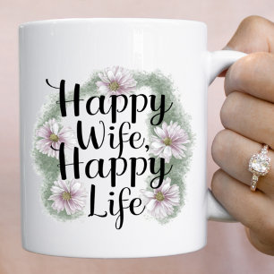 Caneca De Café Tranquilo Junto Mulher Feliz, Feliz Cão De Vida