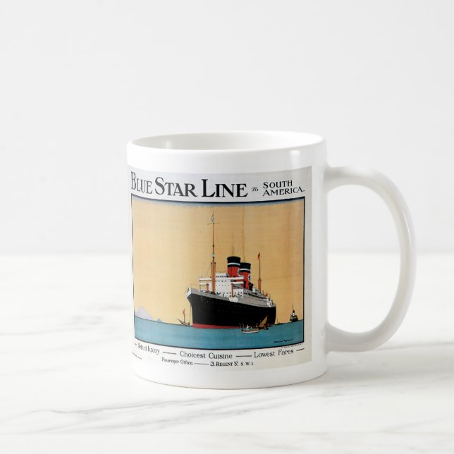 Caneca De Café Transatlântico Estrela Azul (Direita)