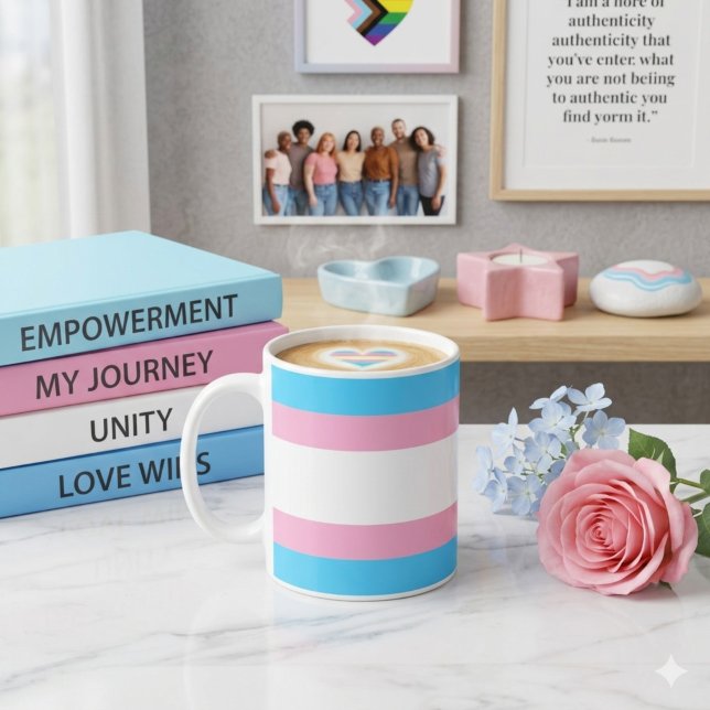 Caneca De Café Transcender com Orgulho (Criador carregado)