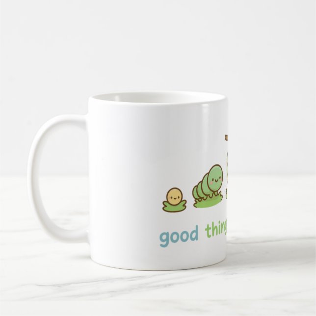Caneca De Café 🌸 Transformação da Borboleta Kawaii - Boas Coisas (Esquerda)