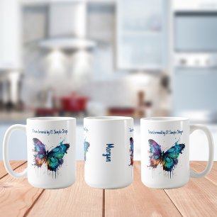 Caneca De Café Transformado por 12 etapas simples - Nome personal