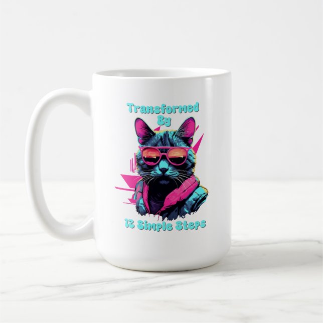 Caneca De Café Transformado por 12 Passos Simples, sobriedade na  (Esquerda)