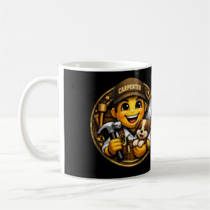 Caneca De Café Transformando Sonhos em Madeira: Carpinteiro Profi