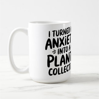 Caneca De Café Transformei Minha Ansiedade em uma Coleção de Plan
