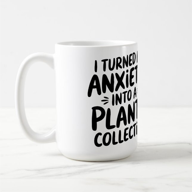 Caneca De Café Transformei Minha Ansiedade em uma Coleção de Plan (Esquerda)