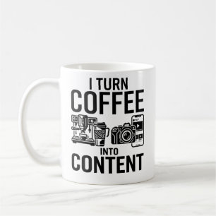 Caneca De Café Transformo Café em Conteúdo - Criador Criativo Cit