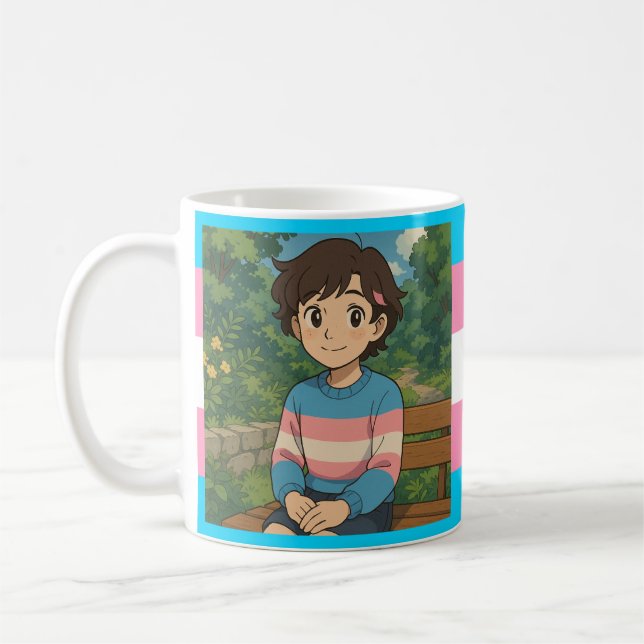 Caneca De Café Transgender Flag | LGBTQIA+  (Esquerda)