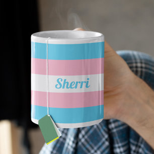 Caneca De Café Transgênero Rainbow Personalizado