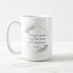 Caneca De Café Transmita Suas Ansiedades Nele 1 Peter 5:7