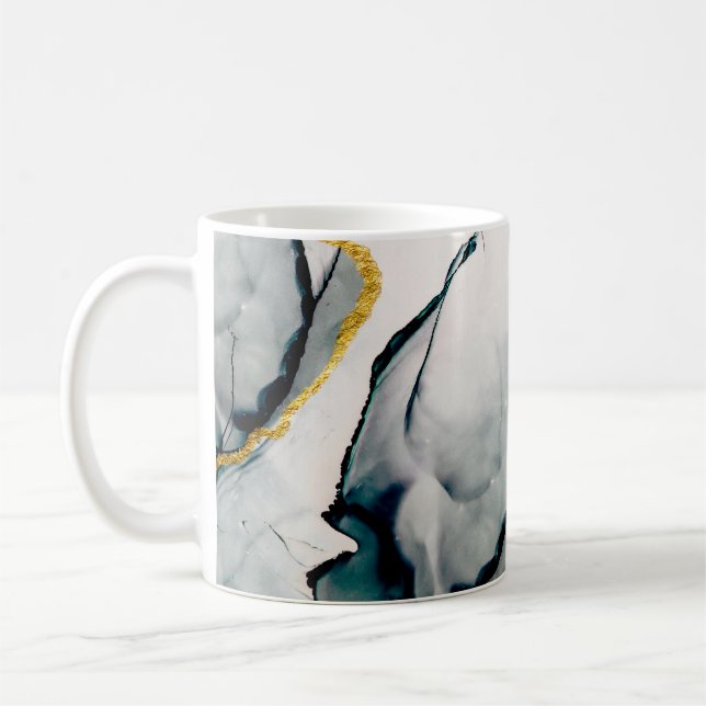 Caneca De Café Transparent creativity. Abstract artwork. Trendy w (Esquerda)