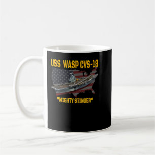 Caneca De Café Transportadora de Aeronave USS Wasp CVS18 Veterans