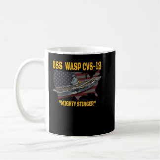 Caneca De Café Transportadora de Aeronave USS Wasp CVS18 Veterans
