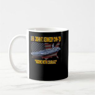 Caneca De Café Transportadora USS John F. Kennedy CVN79 Veterano