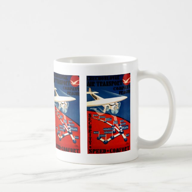 Caneca De Café Transporte aéreo da Checoslováquia (Direita)