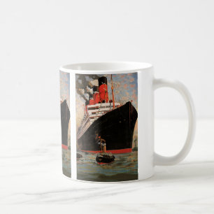 Caneca De Café Transporte Antigo, Rebocador de Porto de Navio de