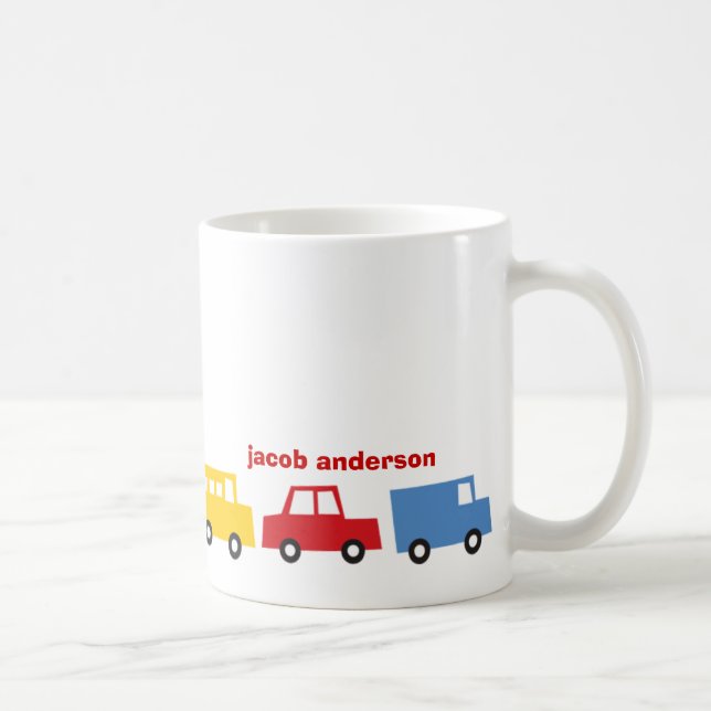 Caneca De Café Transporte Colorido de Brinquedos de Ônibus (Direita)