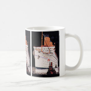 Caneca De Café Transporte de Viagens Antigas Navio de Cruzeiro à 