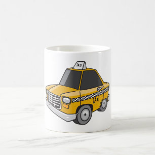 Caneca De Café Transporte Urbano de Táxi Amarelo