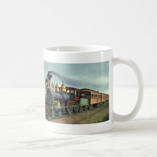 Caneca De Café Transporte Vintage, Locomotiva Do Comboio Do Carvã