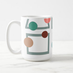 Caneca De Café Trapézoides e Círculos Modernos do século médio Ca