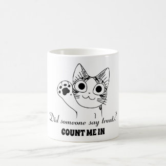 Caneca De Café Tratamentos e patas: Design de Mug de Gato Persona