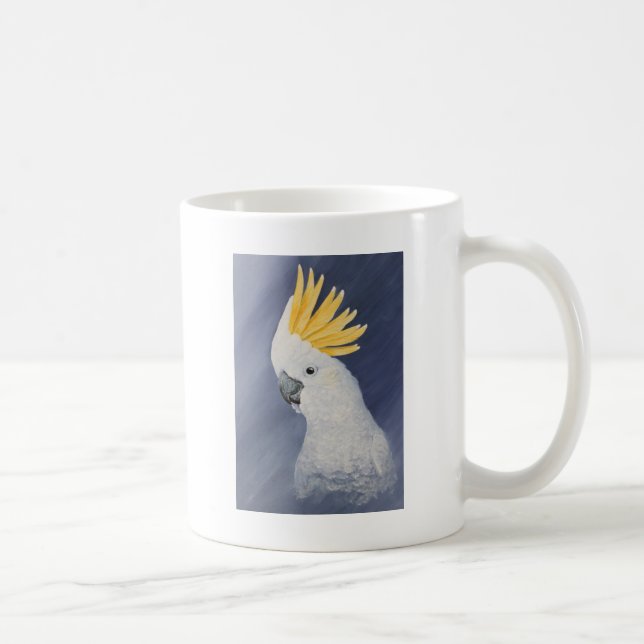 Caneca De Café Trate presente com crista do Cockatoo para o (Direita)