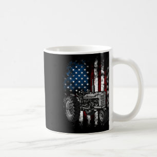 Caneca De Café Trator Patriótico Bandeira Americana Trator Fazend
