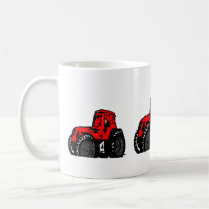Caneca De Café Trator vermelho