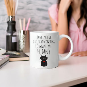 Caneca de Café Trauma Infantil Engraçado Suficient
