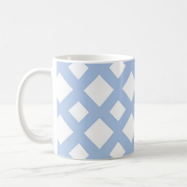 Caneca De Café Trava azul clara em branco (Esquerda)