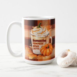 Caneca De Café Trava de Especiaria de Abóbora Personalizada