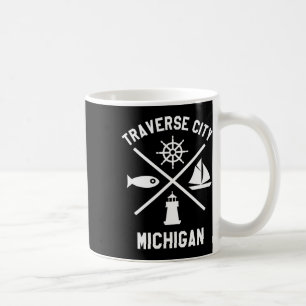 Caneca De Café Traverse City Norte Michigan Tee Sailing Boaty