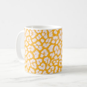 Caneca De Café Travesseiro decorativo branco abstrato-leopardo