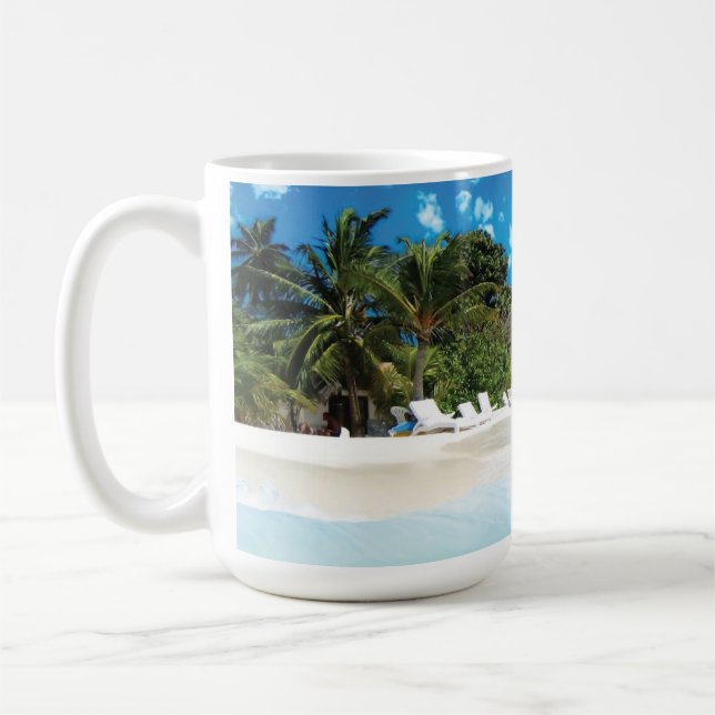 Caneca De Café Travesseiro decorativo Exótico de Praia (Esquerda)