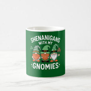 Caneca De Café Travessuras Com Meus Gnomos Dia de São Patrício Ir