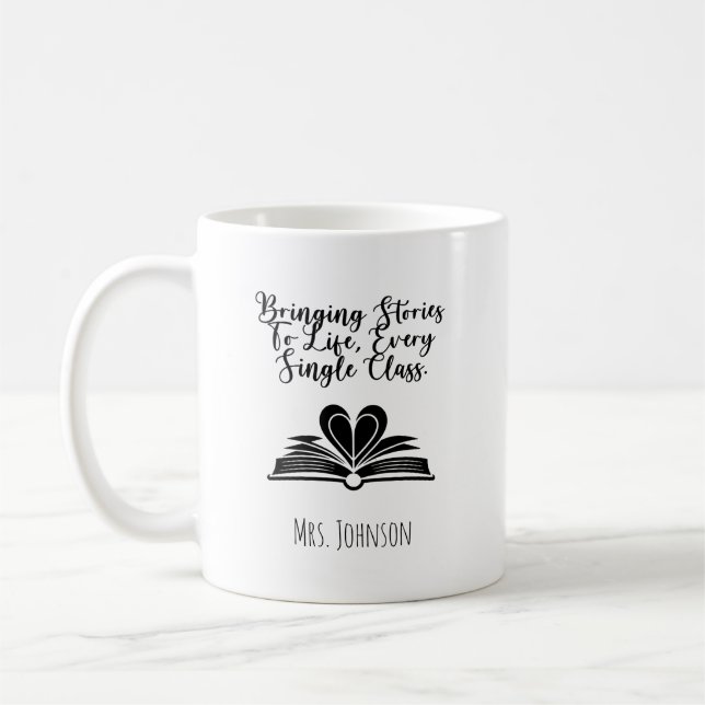 Caneca De Café Trazendo Histórias à Vida, Cada Aula (Esquerda)