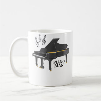 Caneca De Café Treble Clef Grand Piano Man