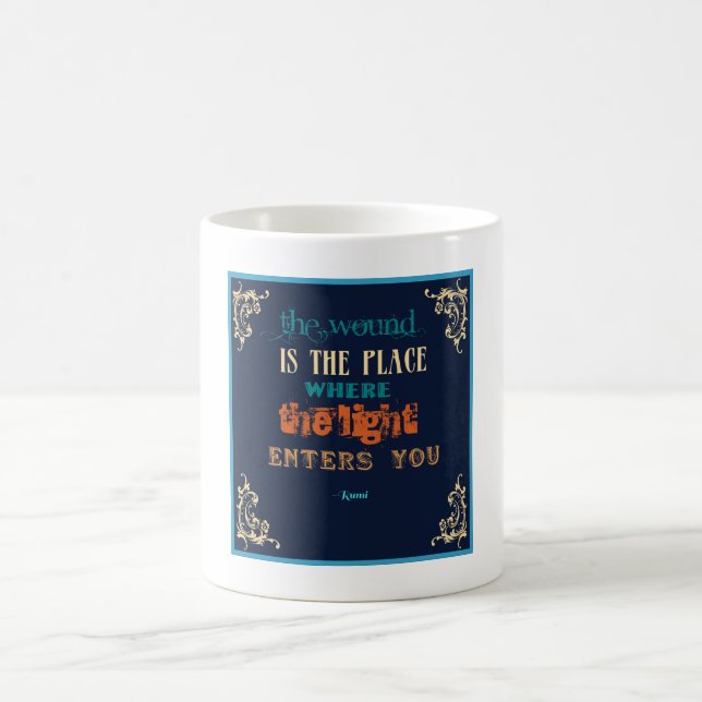 Caneca De Café Trecho de Tipografia Rumi - A Ferida (Centro)