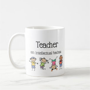 Caneca De Café Trecho Inspiracional do Professor e Crás Intelectu