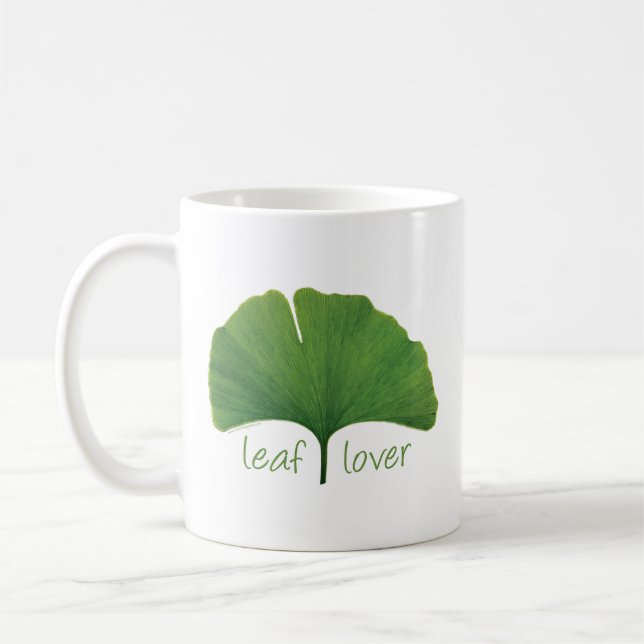 Caneca De Café Tree Hugger, Leaf Lover - Ginkgo (Esquerda)