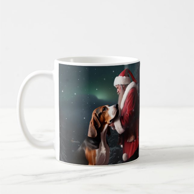 Caneca De Café Treeing Walker Coonhound Papai Noel Natal (Esquerda)