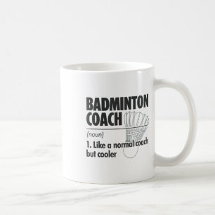 Caneca De Café Treinador de Badminton Definição do Substantivo Ba
