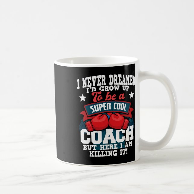 Caneca De Café Treinador de Boxe - Kickboxing Kickboxer Academia  (Direita)